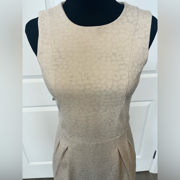 Banana Republic cream leopard sheath dress size xs item 07-37 - Picture 2 of 11